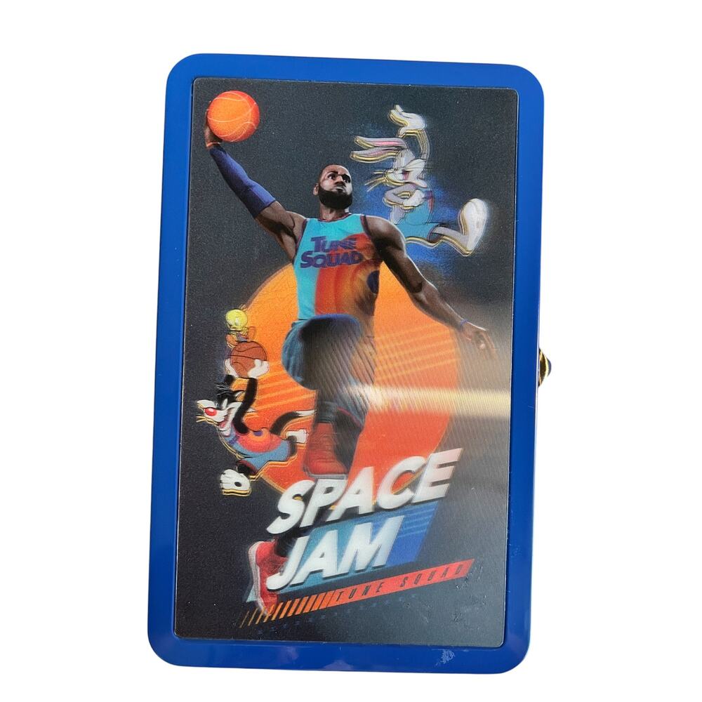 3D TIN PENCIL BOX Supply Case SPACE JAM LEBRON JAMES Bugs Bunny Basketball